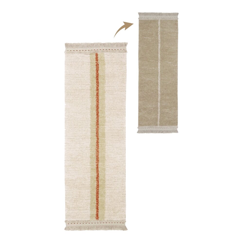 Tapijt Wasbaar - Duetto Sage 80x230 - Reversible