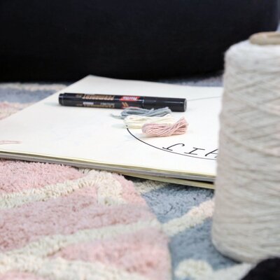 Wasbaar tapijt ABC - Ø 150 cm Vintage Nude-Natural