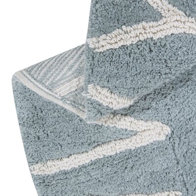 Wasbaar tapijt ABC - Ø 150 cm Vintage Blue-Natural