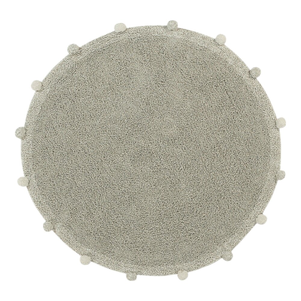 Wasbaar tapijt Bubbly natural - Ø 120 cm Olive