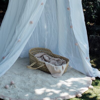 Wasbaar tapijt Bubbly natural - Ø 120 cm Vintage Nude