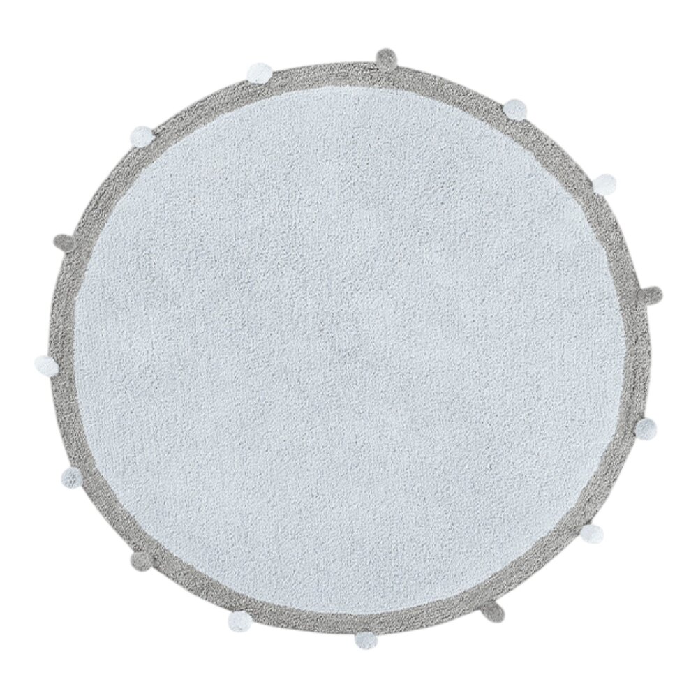 Wasbaar tapijt Bubbly - Ø 120 cm Soft blue