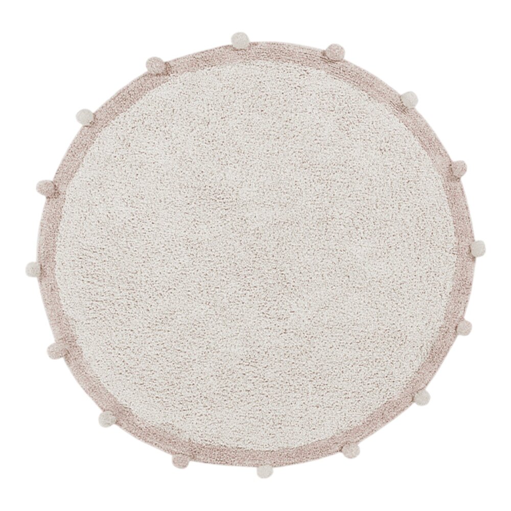Wasbaar tapijt Bubbly natural - Ø 120 cm Vintage Nude