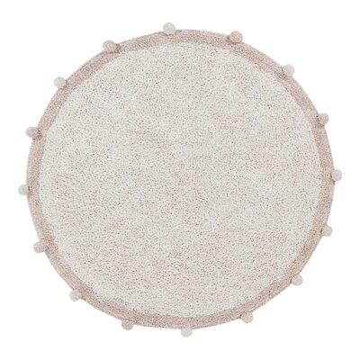 Wasbaar tapijt Bubbly natural - Ø 120 cm Vintage Nude