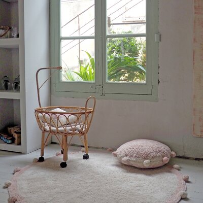 Wasbaar tapijt Bubbly natural - Ø 120 cm Vintage Nude