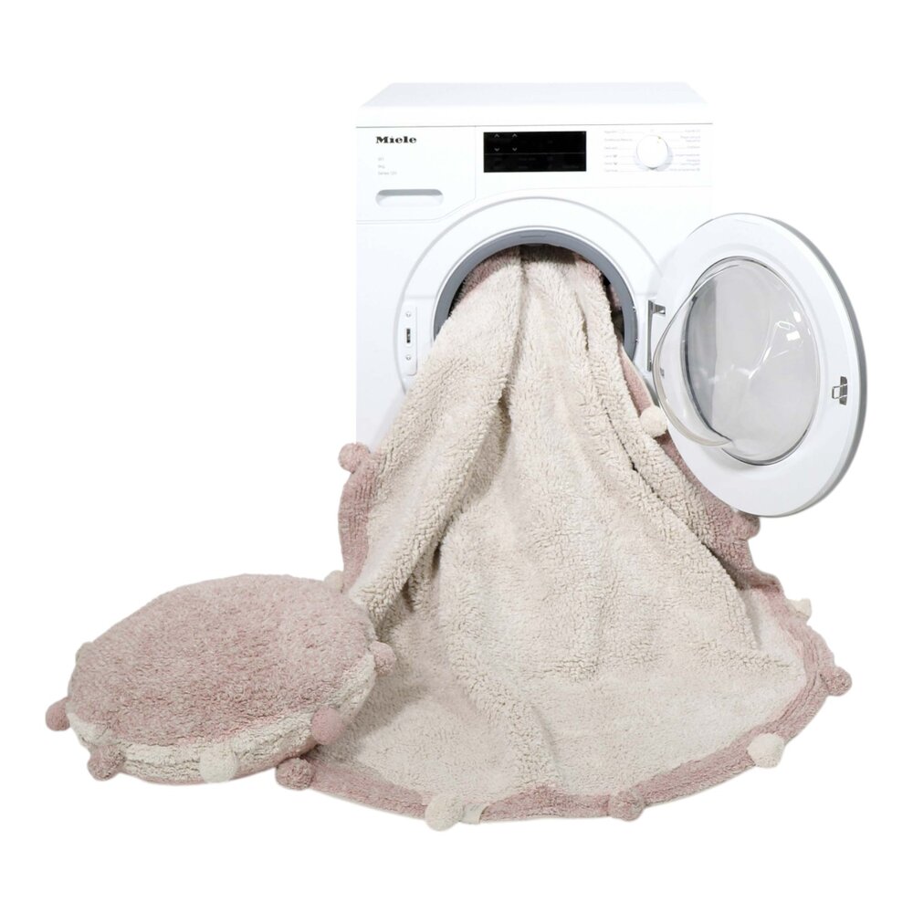 Wasbaar tapijt Bubbly natural - Ø 120 cm Vintage Nude