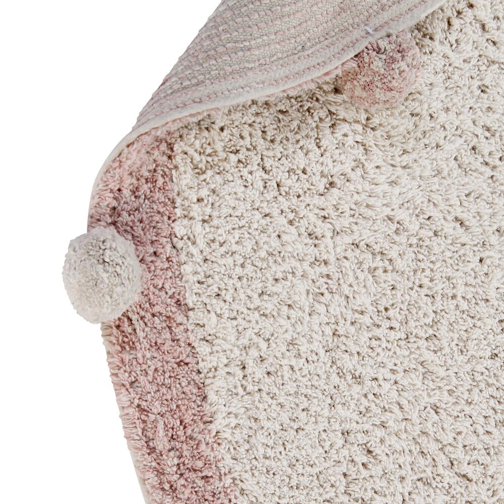 Wasbaar tapijt Bubbly natural - Ø 120 cm Vintage Nude