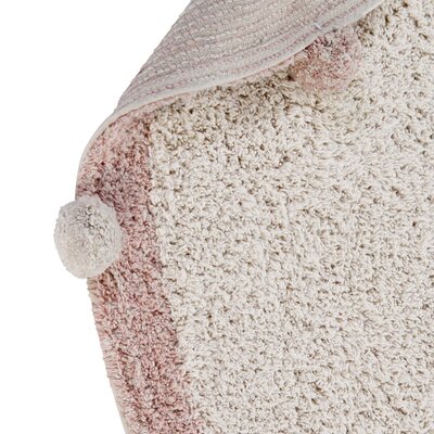 Wasbaar tapijt Bubbly natural - Ø 120 cm Vintage Nude