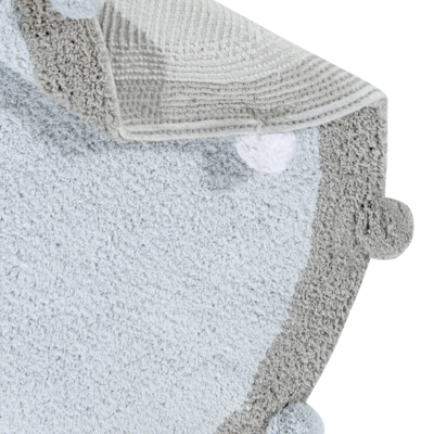Wasbaar tapijt Bubbly - Ø 120 cm Soft blue