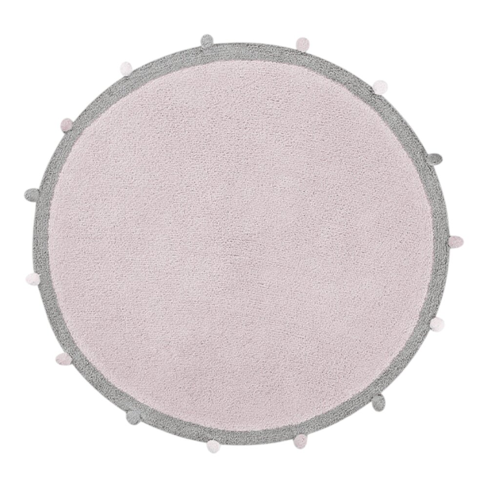 Wasbaar tapijt Bubbly - Ø 120 cm Soft pink