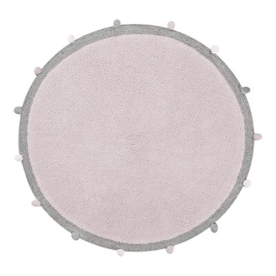 Wasbaar tapijt Bubbly - Ø 120 cm Soft pink