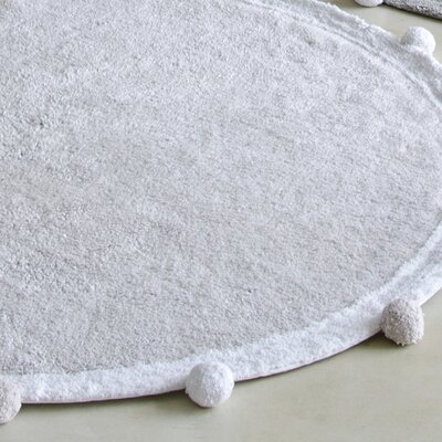 Wasbaar tapijt Bubbly - Ø 120 cm Light grey