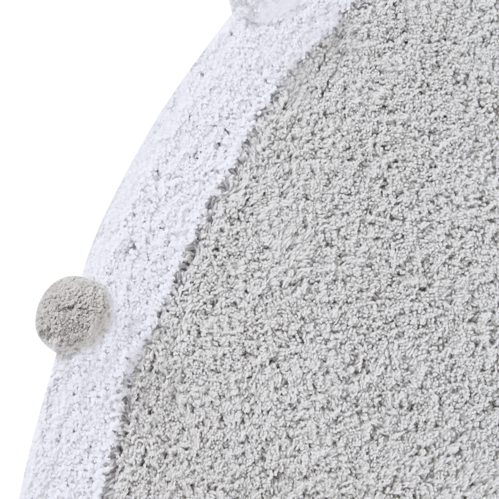 Wasbaar tapijt Bubbly - Ø 120 cm Light grey