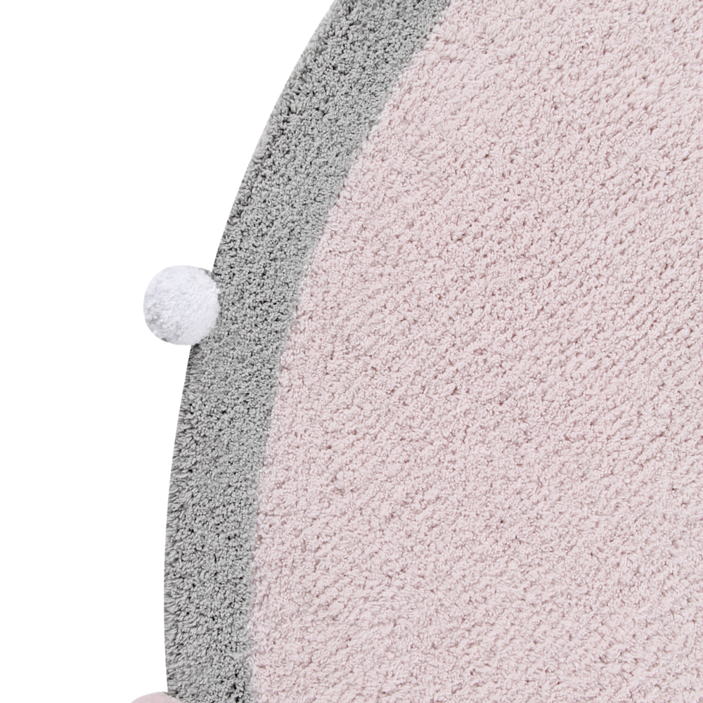 Wasbaar tapijt Bubbly - Ø 120 cm Soft pink