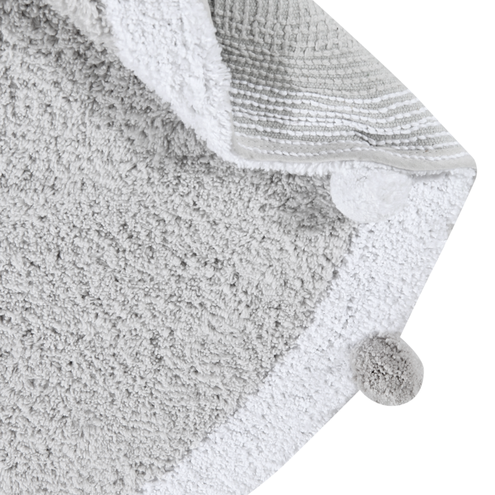 Wasbaar tapijt Bubbly - Ø 120 cm Light grey
