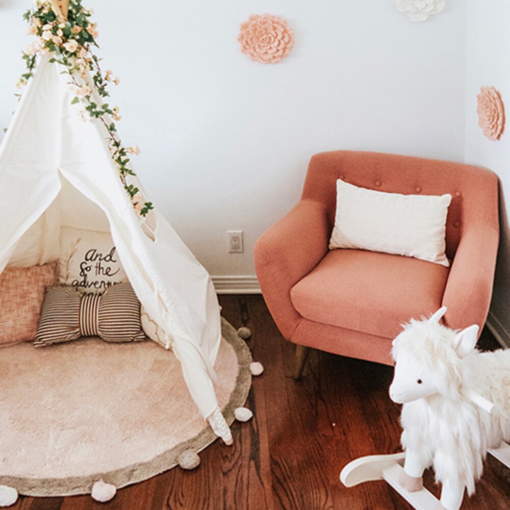 Wasbaar tapijt Bubbly - Ø 120 cm Soft pink