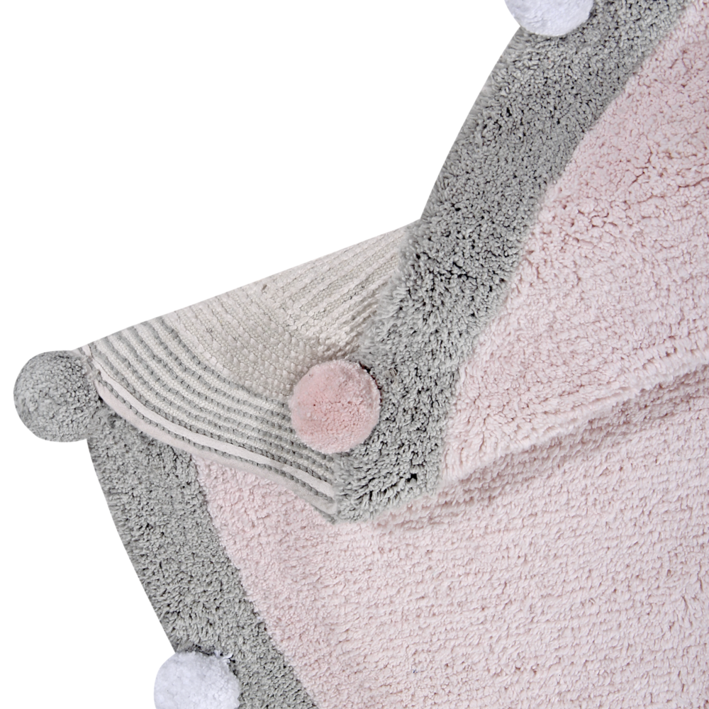 Wasbaar tapijt Bubbly - Ø 120 cm Soft pink