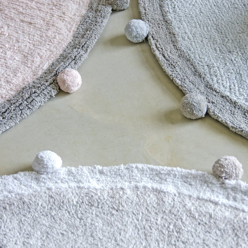Wasbaar tapijt Bubbly - Ø 120 cm Soft pink