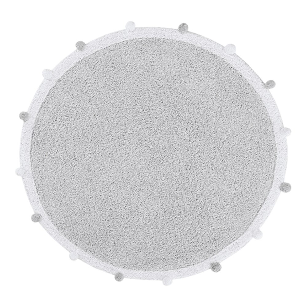 Wasbaar tapijt Bubbly - Ø 120 cm Light grey