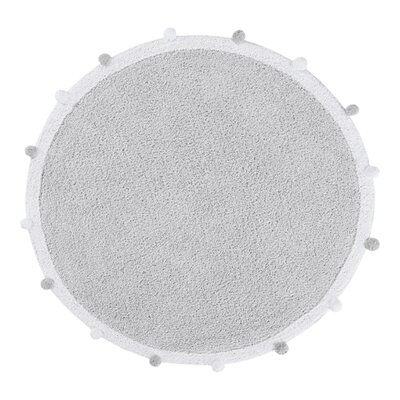 Wasbaar tapijt Bubbly - Ø 120 cm Light grey