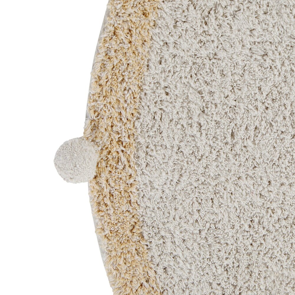 Wasbaar tapijt Bubbly natural - Ø 120 cm Honey