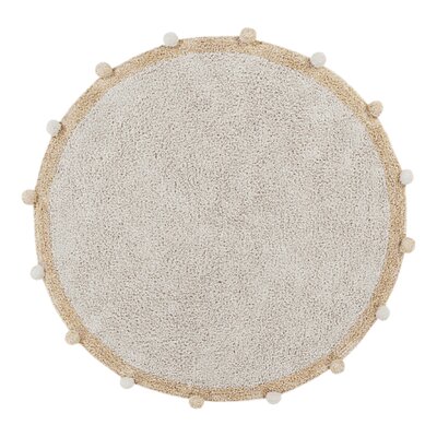 Wasbaar tapijt Bubbly natural - Ø 120 cm Honey