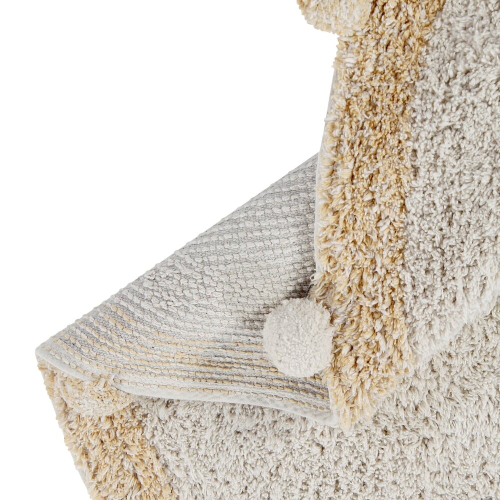 Wasbaar tapijt Bubbly natural - Ø 120 cm Honey