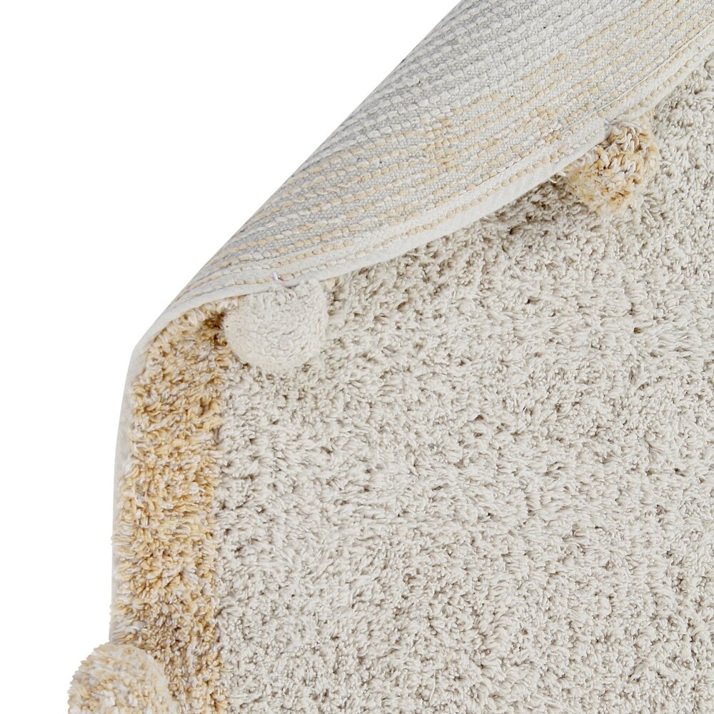 Wasbaar tapijt Bubbly natural - Ø 120 cm Honey