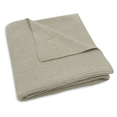 Deken Wieg 75x100cm Basic Knit Olive Green