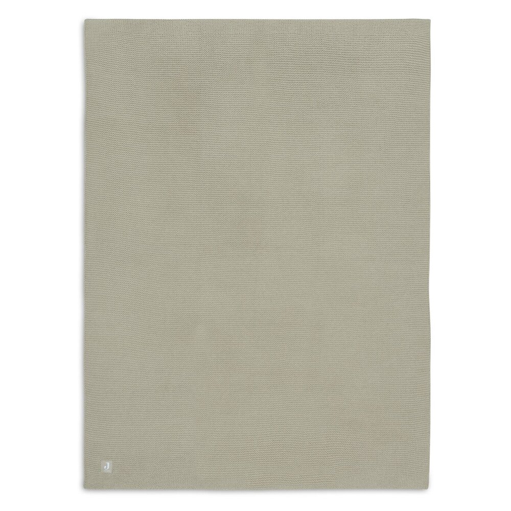 Deken Wieg 75x100cm Basic Knit Olive Green