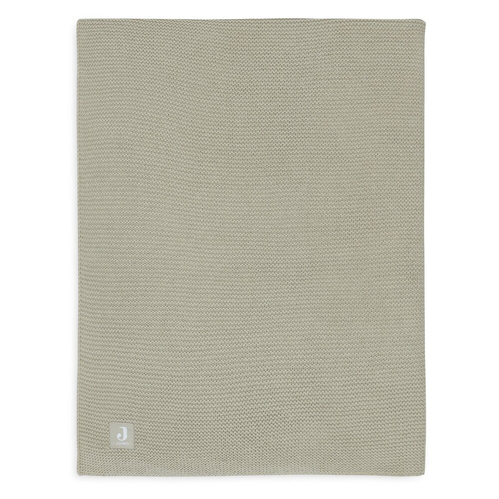 Deken Wieg 75x100cm Basic Knit Olive Green