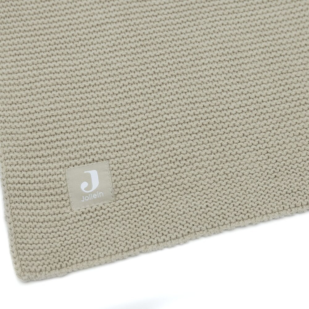 Deken Wieg 75x100cm Basic Knit Olive Green