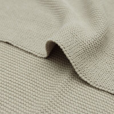 Deken Wieg 75x100cm Basic Knit Olive Green
