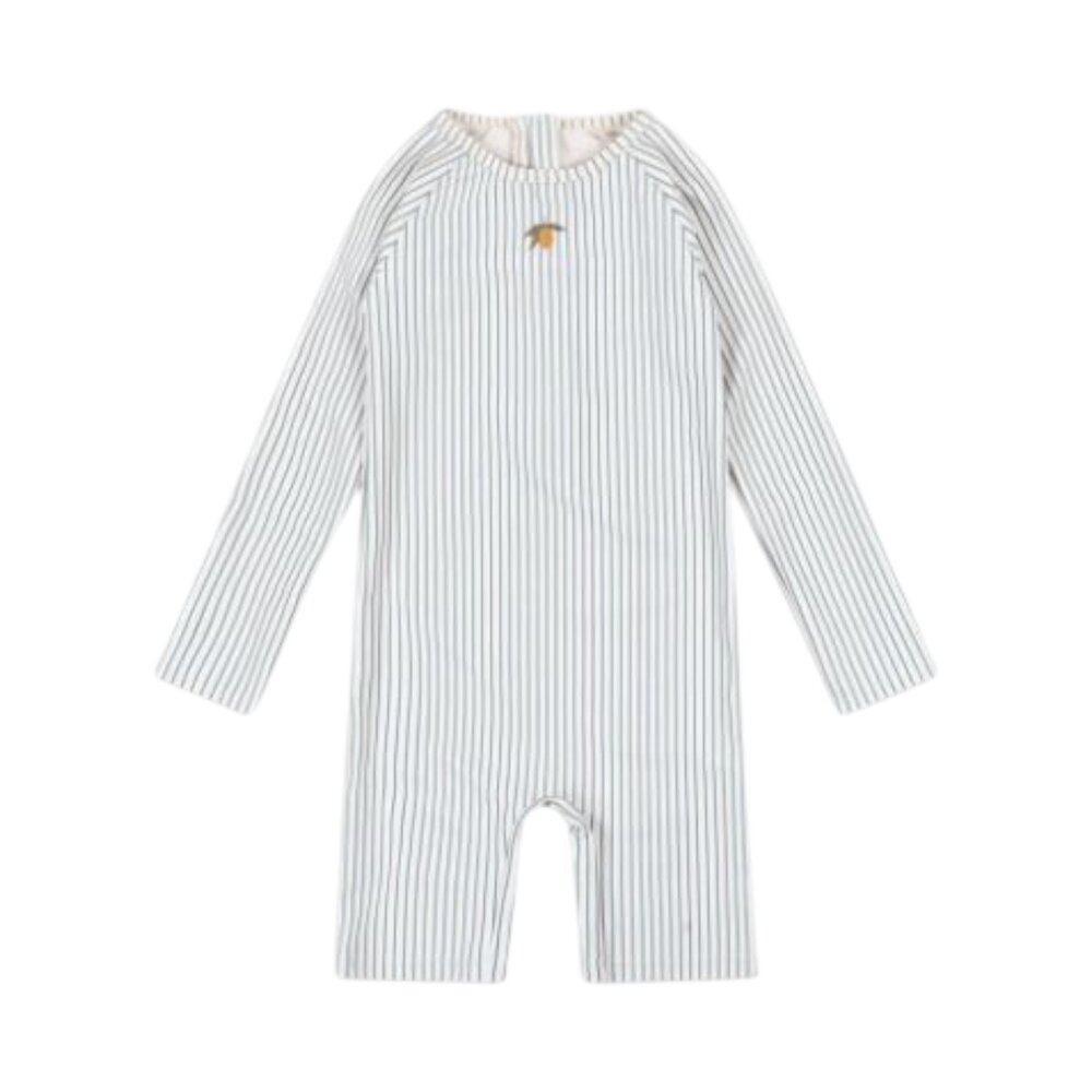 Aster badpak lange mouwen Tea stripe