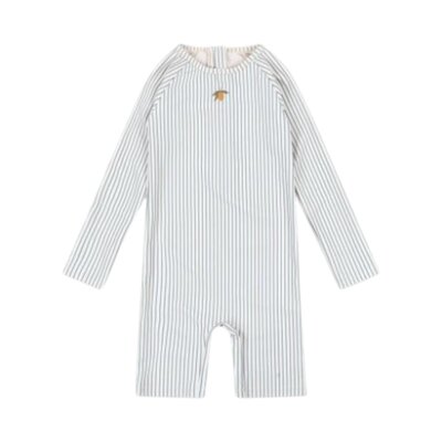 Aster badpak lange mouwen Tea stripe