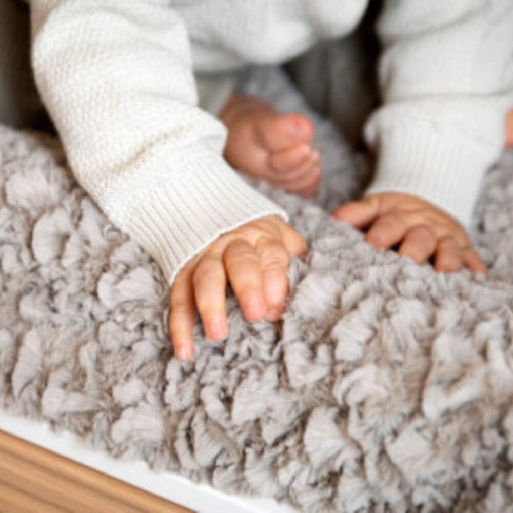 Aankleedkussenhoes Snow - 45x70 taupe