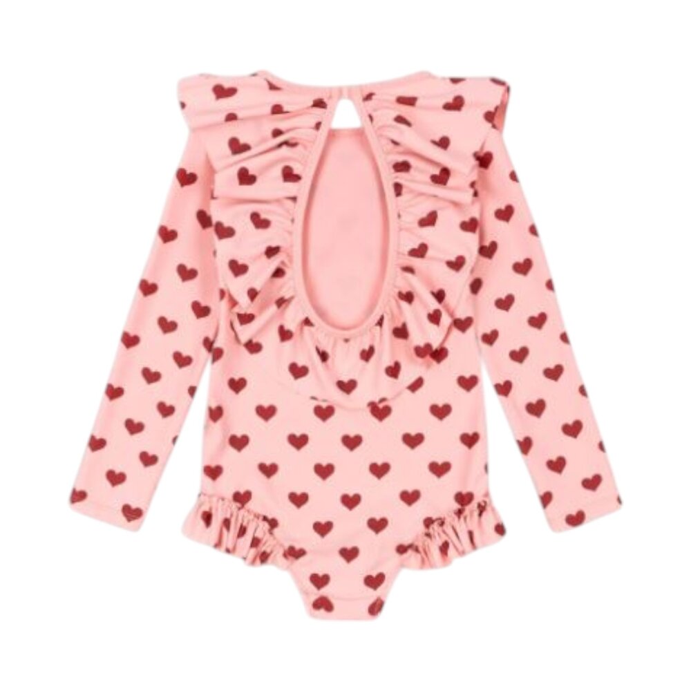 Manuca zwempak lange mouwen Amour pink