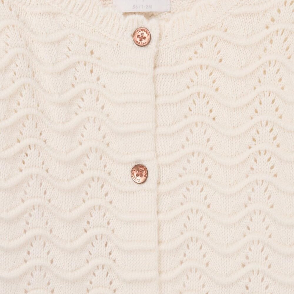 Cardigan Merritt lange mouwen Whisper White