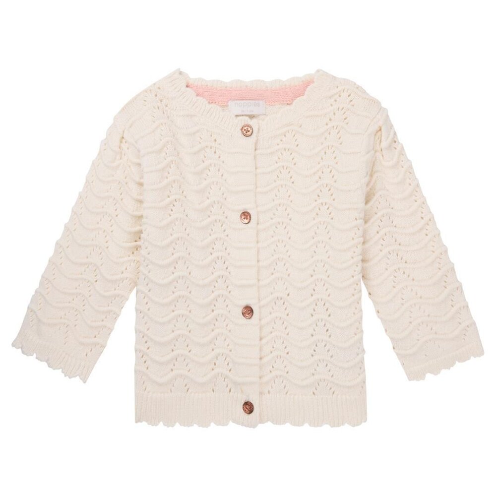 Cardigan Merritt lange mouwen Whisper White