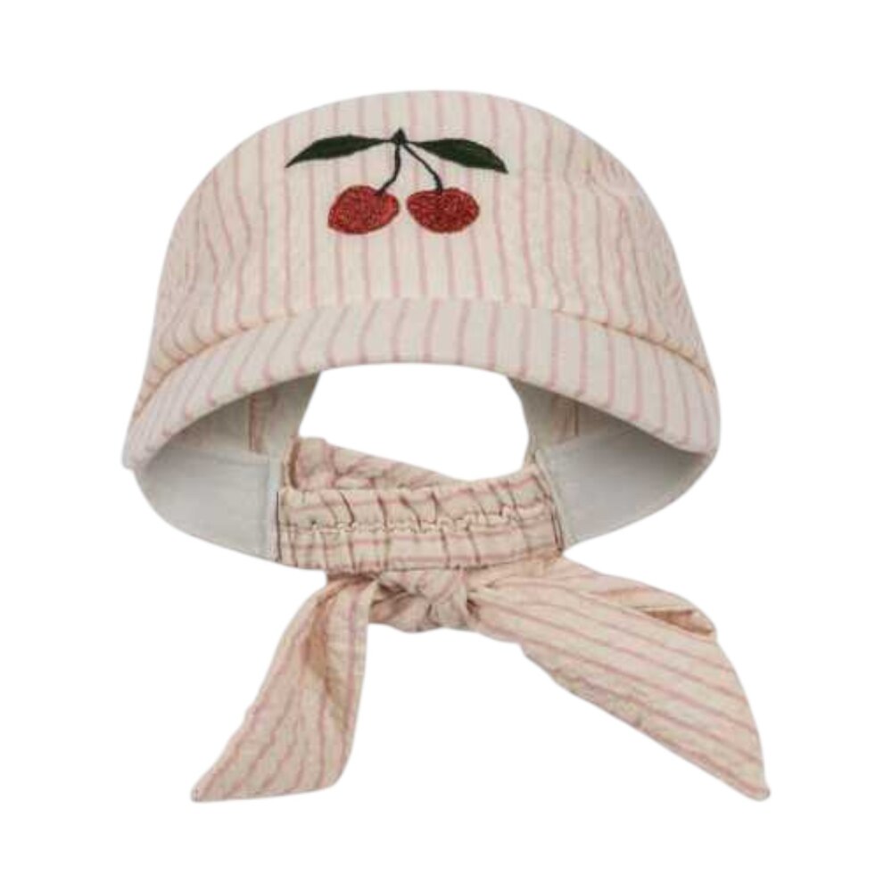 Ellie bow pet Gots Peony stripe