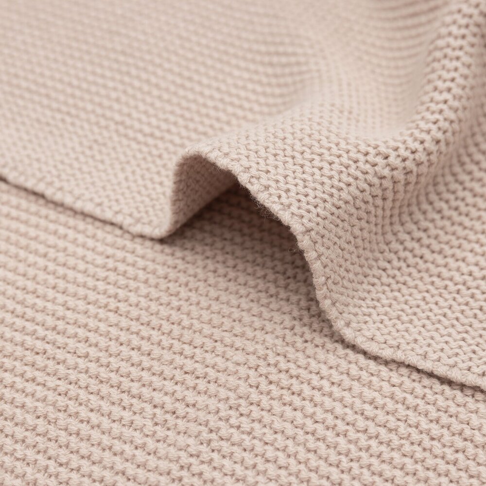 Deken Wieg 75x100cm Basic Knit Wild rose