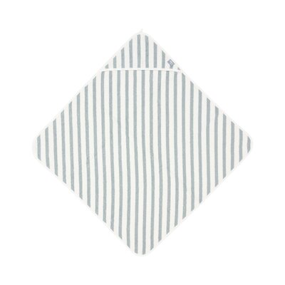 Badcape 75x75cm Stripe Terry GOTS Sea Green