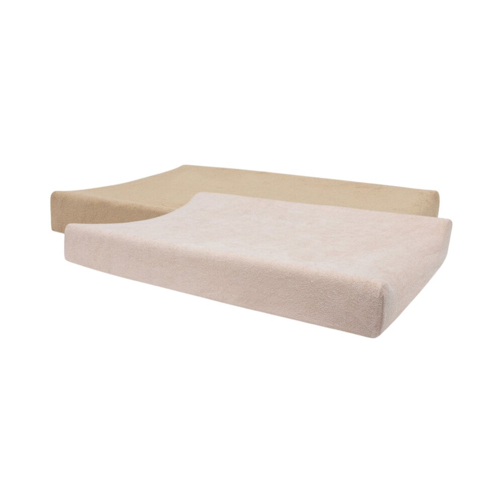 Aankleedkussenhoes Badstof 50x70cm (2pack) Wild Rose/Biscuit