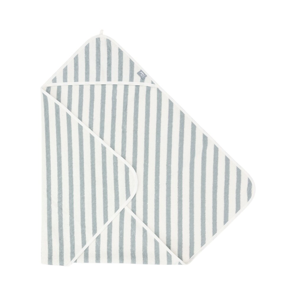 Badcape 75x75cm Stripe Terry GOTS Sea Green
