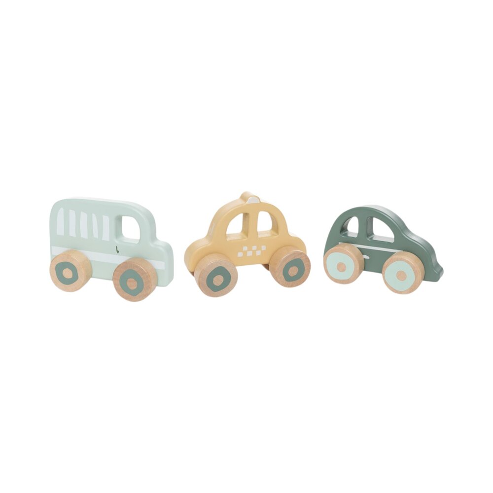 Houten auto's (3pack)