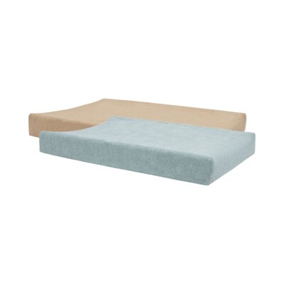 Aankleedkussenhoes Badstof 50x70cm (2pack) Sea Green/Biscuit