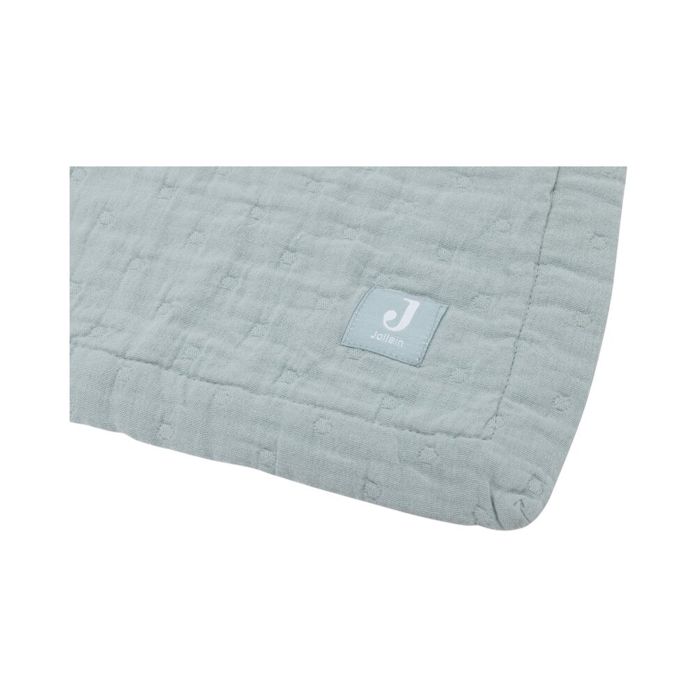 Deken Hydrofiel 75x100cm Jacquard GOTS Sea Green