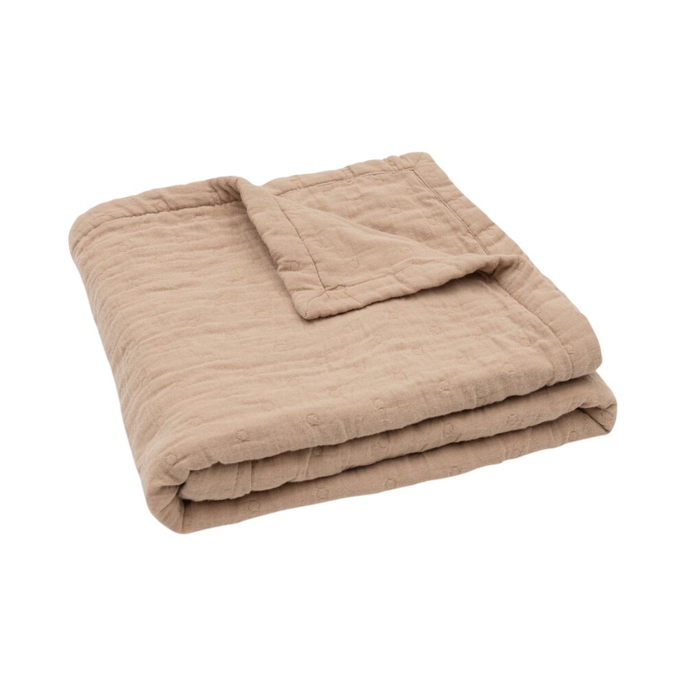 Deken Hydrofiel 75x100cm Jacquard GOTS Biscuit