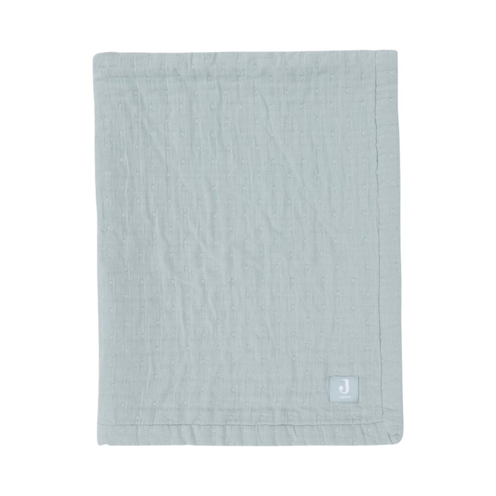 Deken Hydrofiel 75x100cm Jacquard GOTS Sea Green