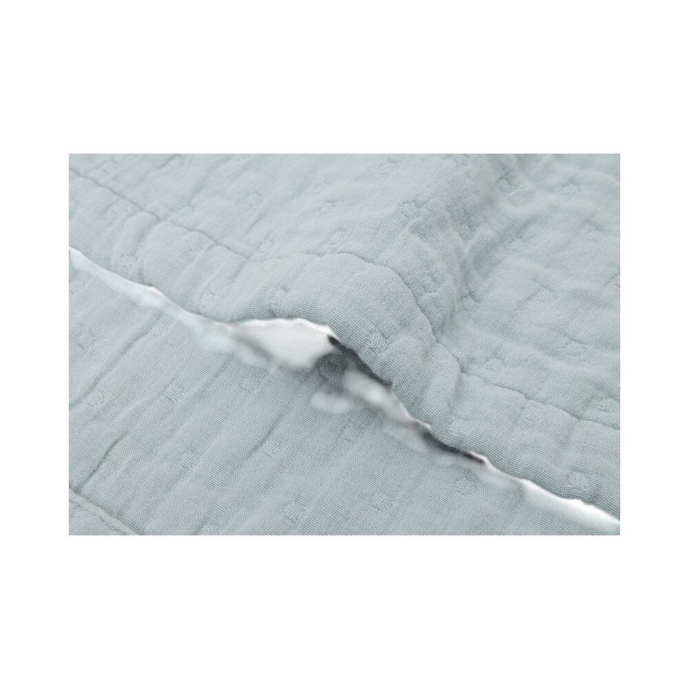 Deken Hydrofiel 75x100cm Jacquard GOTS Sea Green